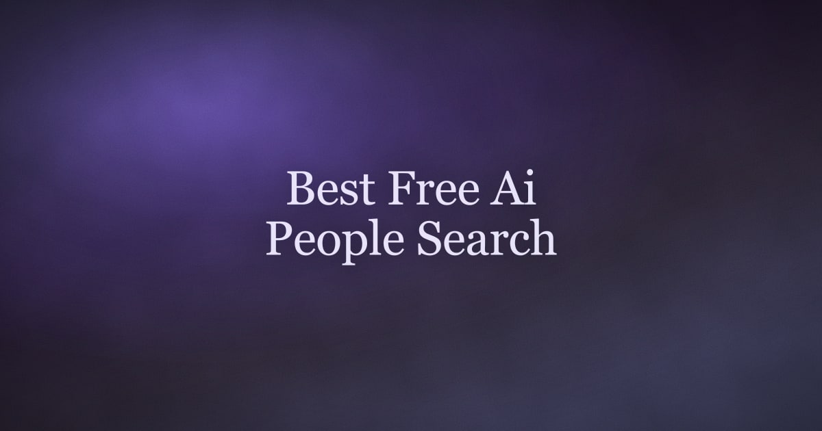 Best Free AI People Search Tools in 2026