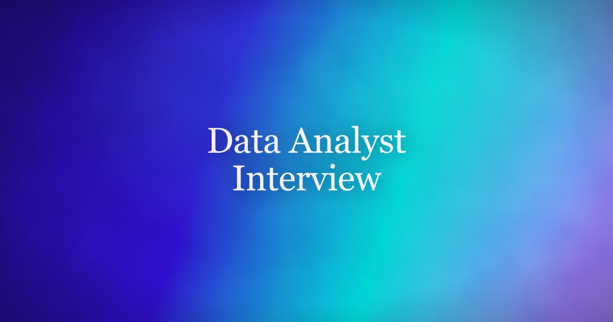 Data Analyst Interview Questions (With Sample Answers)