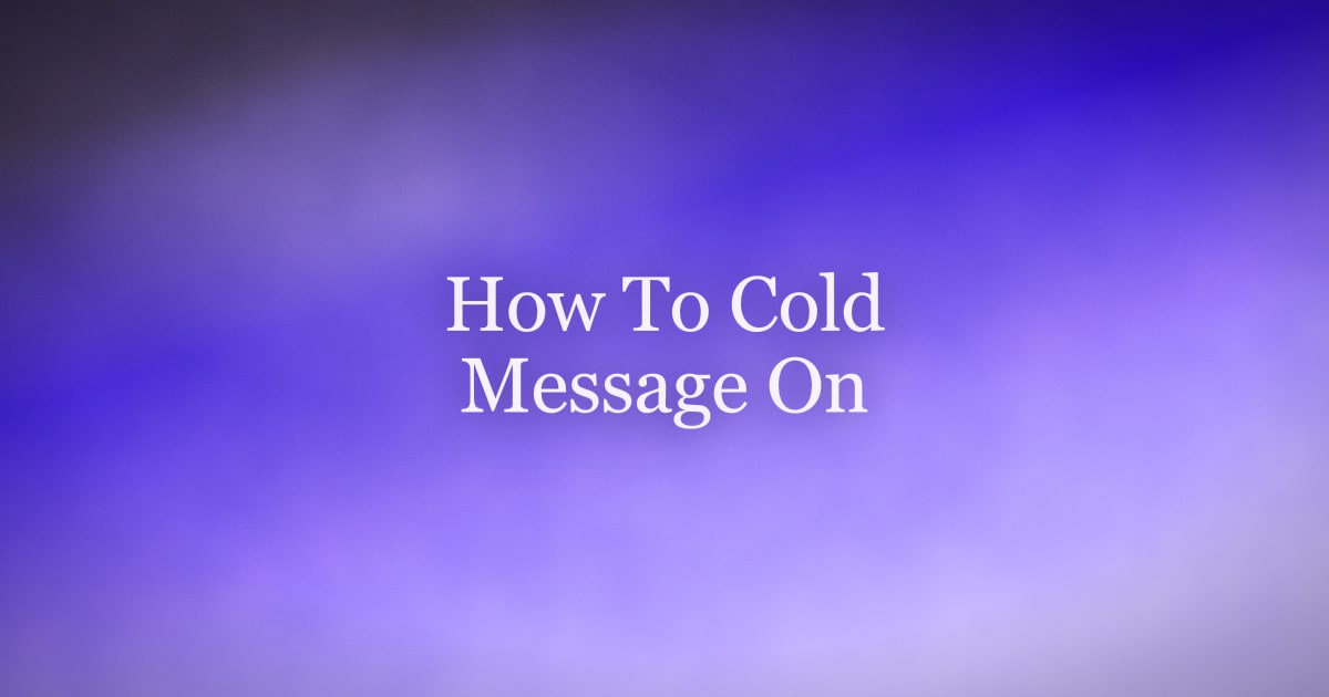 How to Cold Message on LinkedIn for a Job (Templates That Get Replies)