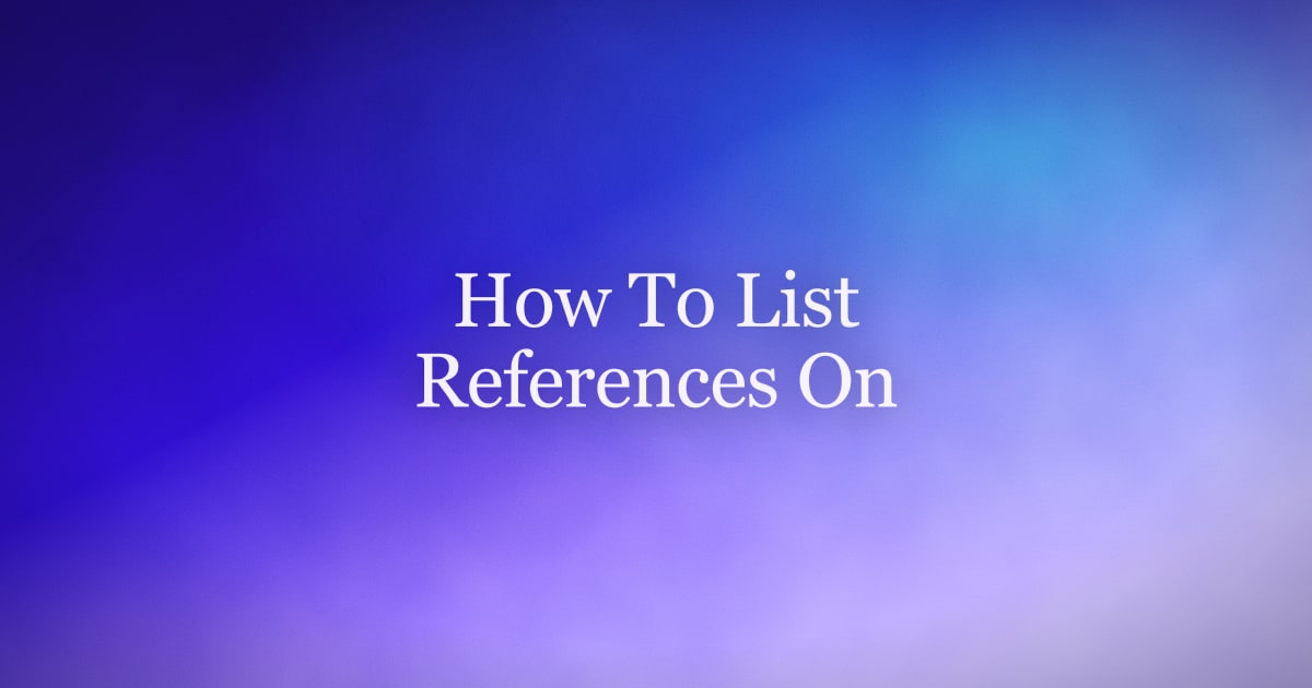How to List References on a Resume in 2026